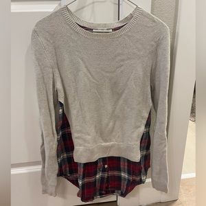 Treasure & Bond, plaid knit long sleeve